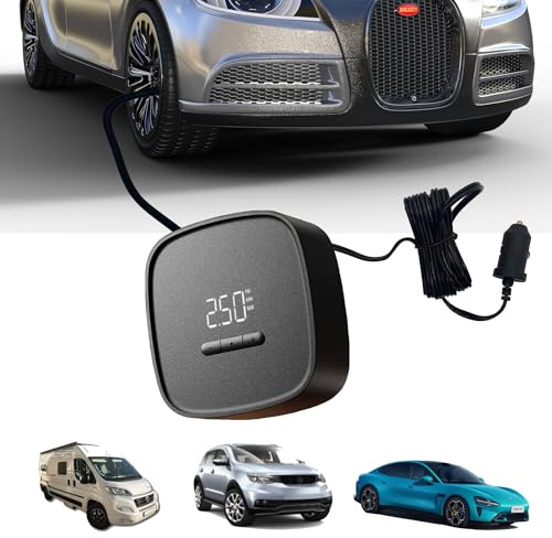 QICYCLE XIAOMI Eco-Chain tillverkad, A1 12 V elektrisk pump för bil, bil, lastbil, bärbar bilpump med Schrader-ventiler, däckpåfyllningskompressor med LED-lampa för Michelin Continental