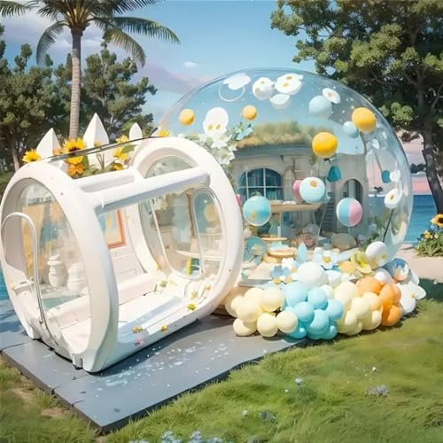 Bubble Dome House Inflatable Camping Tent | Family Backyard Stargazing | Clear Garden Balloon Tent for DIY Outdoor Adventure and Relaxation