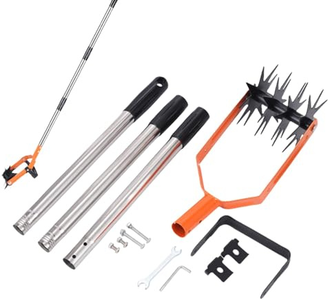 Coltivatore rotativo | Coltivatore rotante manuale per giardino | Strumento di miscelazione del terreno resistente e morbido per allentare il terreno per orti, aiuole