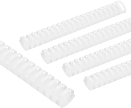 PATIKIL 38mm (1-1/2) Plastic Binding Combs, 10 Pcs 21 Rings Comb Binding Spines 310 Sheet Capacity Letter Size for Binding Paper Sheets Notebook Calendar Picture Album, White