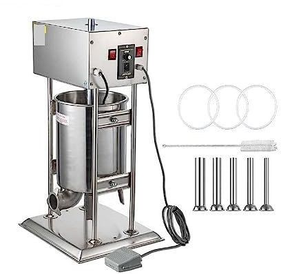 Electric Sausage Stuffer - 10L Automatic Filling Machine, Stainless Steel Kitchen Accessory, Fast and Efficient Home Appliance