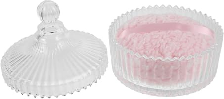 PENIKOKO Puff de Felpa Extragrande 135x45 Cm Color Rosa Agua Contenedor de Vidrio Reutilizable para Polvos Corporales y Faciales, Esponja para Piel Sensible, Adecuado para Maquillaje