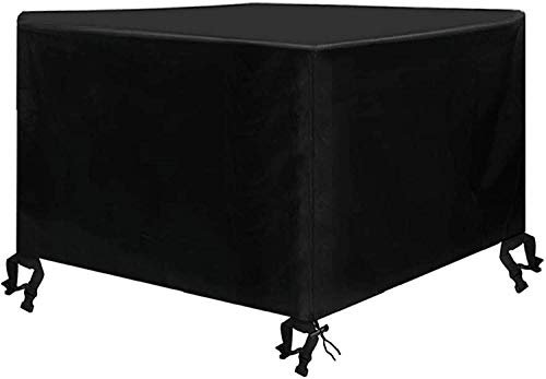 Osarke Housse Salon de Jardin Housse Table de Jardin Imperméable Bâche Salon de Jardin Housse Mobilier Jardin Extérieure Protection Meubles de Jardin Tissu Oxford 420D (123x123x74cm) - Noir