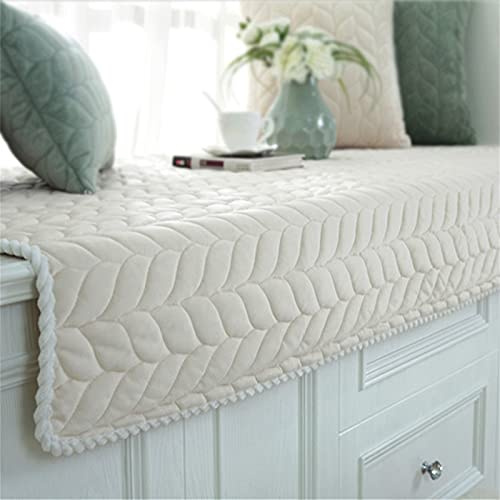 JeogYong Thick Plush Bay Window Mat Non-Slip Crystal Velvet Bay Window Cushion Pad, Modern Windowsill Bench Seat Cushion for Indoor Tatami Sofa Decor Home Bedroom Living Room
