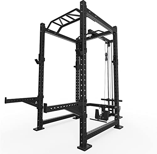 ATLETICA R8-Blade | Power Rack | 123 cm x 211 cm | Walk-In Cage | Latsdraget med roddenhet | 3 mm stål till 75 mm fyrkantigt rör | Expanderbart efter behov