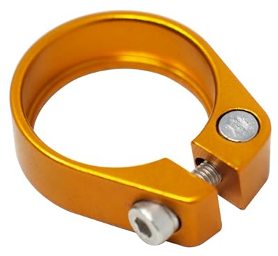 Laxzo ® Cykelsadel stolpe klämma aluminiumlegering snabbfrigörande cykelsadelstolpe i guld tub klämma 34,8 mm för mountainbike Fixie utrustning spår hopfällbar cykel DH MTB BMX