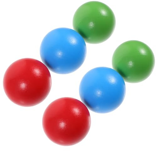 Sosoport Palline da Bocce in Legno 6 Palline di Ricambio per Bocce Pallino per Giochi di società All'aperto su Prato in Spiaggia