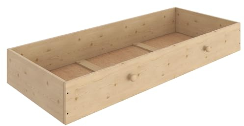 Need Sleep Schublade Stauraum Bettkasten aus Holz mit Rollen für Bett (144,5x60 cm)
