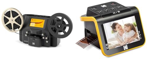 Kodak Reels 8 mm and Super 8 Films Digitizer Converter with Big 5 Inches Screen & Digital Film Scanner, Film and Slide Scanner with 5” LCD Screen
