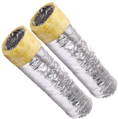 Insulated-Flex Pipe Insulation Tubing for Air Conditioner, Ducting Ventilation Duct Hose, Aluminum foil Pipe Insulation ID: 3 20ft Length