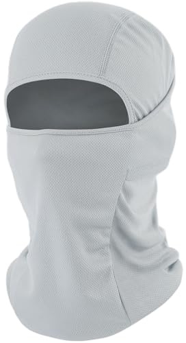 Fuinloth Balaklava Skidmask, Motorcykel Cykel Vindtät Halsvärmare UV-skydd Kylning för Män/Kvinnor Ljusgrå