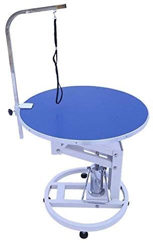 Mesa de aseo hidráulico para perros para perros Mesa de baño Mesa de baño Mesa portátil hidráulica e de acero inoxidable de alta resistencia Mesa de secador de pelo para mascotas (color: azul) (azul)