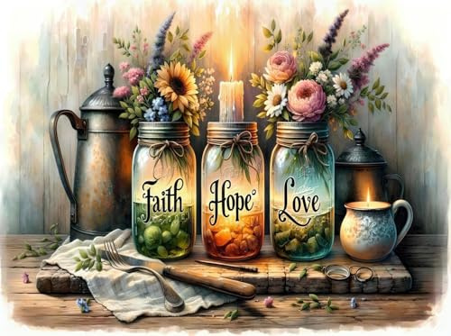 MBYAUYN Diamond Painting Erwachsene, DIY Diamant Painting Bilder 30 x 40 cm, Diamond Painting Wunschflasche, Suitable as a Painting for Home Decor and Gift