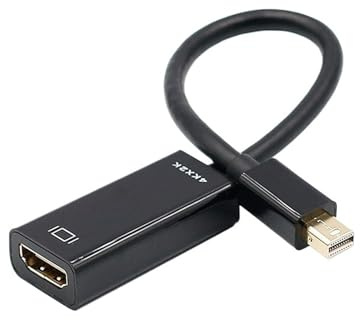 Mini Displayport till HDMI-kompatibel kabel, kompatibel med Apple MacBook, Air Pro 1080P 4K-adapter Mini DP hane till HDMI-kompatibel hona(Black)