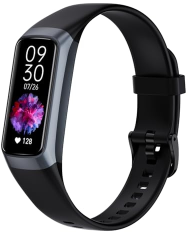 Fitness Tracker Smartwatch Herren Damen,24H Herzfrequenz- & Schlaftracking,Blutsauerstoff-Tracking, 20+ Sportmodi,1,1 AMOLED Display, Schrittzähler , IP67 wasserdicht für iOS Android (Schwarz)
