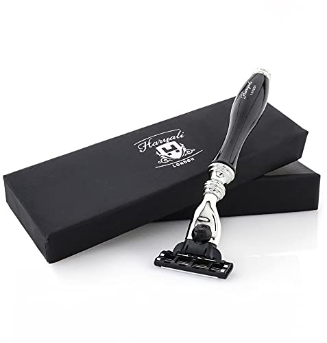 Haryali London Rasierhobel - elegant Design Rasierhobel - 3 Rasierklingen Rasierhobel - hochwertiges Rasierhobel - Nassrasierer - Premium Qualität - Rasierhobel Männer und Damen