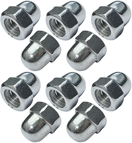 AERZETIX - C49611 - Lot de 10 écrous borgne M6 hexagonaux - à tête bombée en forme élevée creuse - en acier inoxydable A2