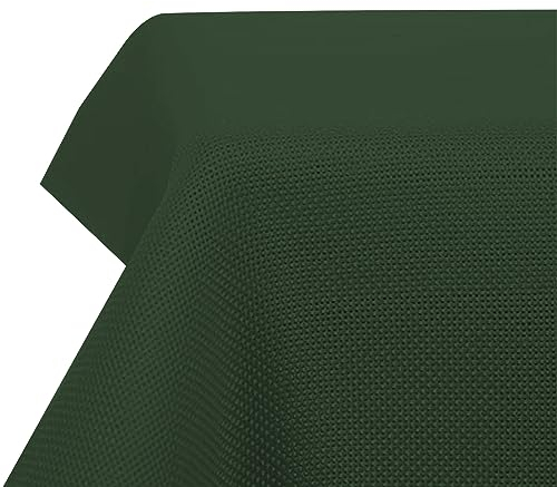 Tischdecke Leinenoptik Wasserabweisend Lotuseffekt Fleckschutz pflegeleicht abwaschbar schmutzabweisend Tischwäsche weich knitterfrei dekorative 150×210cm dunkelgrün
