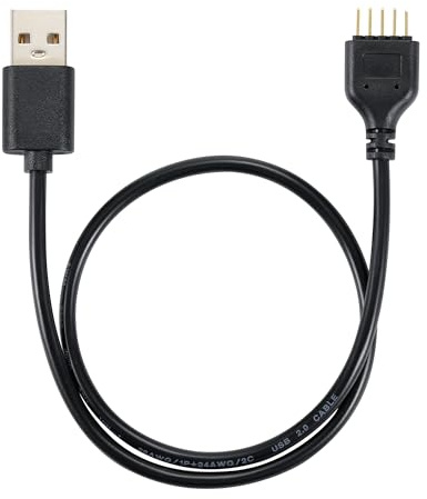 MZHOU Cable USB-A Macho a USB 2.0 de 9 pines para Placa Base para Bluetooth, Refrigeración por agua, Control de Iluminación RGB, Pantallas, etc.