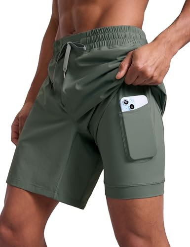 CRZ YOGA 2-i-1 löparshorts 7 | Lätt, Snabbtorkande, Träning, Fickor, För Män
