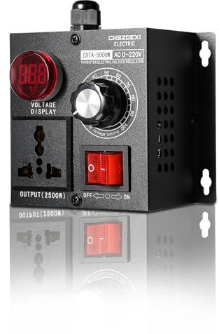 Jadeshay Voltage Regulator 5000W Voltage Converter Transformer,High Power SCR Electronic Voltage Regulator 220V AC Motor Fan Speed Controller Dimmer Thermostat
