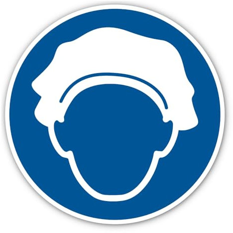 Haarnetz tragen - Gebotszeichen - Anlehnung an DIN EN ISO 7010 / ASR A1.3