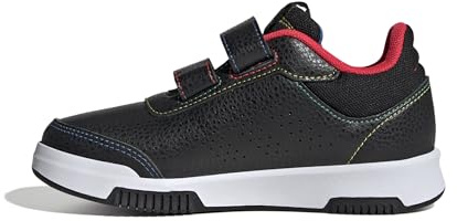 adidas Tensaur Hook and Loop Shoes, Zapatillas Unisex niños, Core Black Iron Met Lucid Red, 31 EU