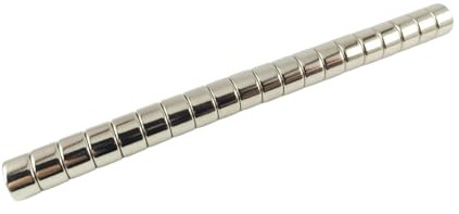 Alizones Imán de neodimio pequeño y redondo de 8x5 mm 30 piezas, imanes permanentes superfuertes y potentes, fuerza de agarre aproximada: 1,87 kg.
