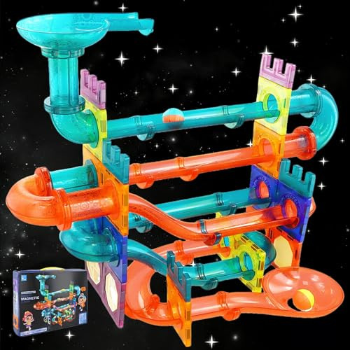Mapille 107 Piezas Bloques de Construcción Magnéticos 3D para Niños, Juego Construcción en 3D con Tuberías, Juguetes Imanes Regalos para Niños Niñas de 5 6 7 8 9 10+ Años