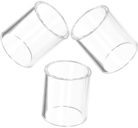 Kisangel 3pcs Glass Guitar Slide Finger Sleeves Set, Small Finger Slider Bar 28x25x21mm for Acoustic Electric Guitar Playing Accessories