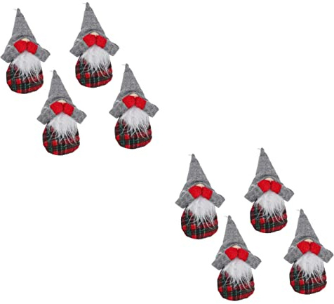 RLKHXBS 24 pcs Favors Table Santa Ornament Gift Tree Lamp Cloth Christmas Swedish Xmas Decorations Scandinavian Gnomes Fireplace for Desktop Nordic Party Gnome Lovely Hanging Commemoration Day