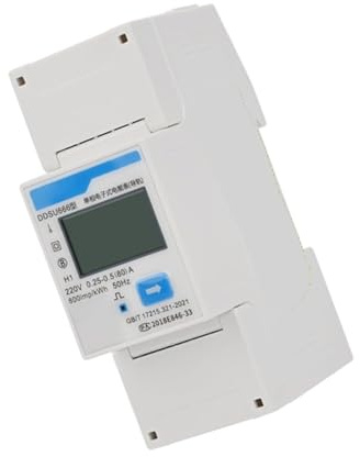Contatore di elettricità monofase DDSU666, contatore di energia intelligente con RS485, misuratore di corrente elettrica su guida DIN for il monitoraggio dell'energia