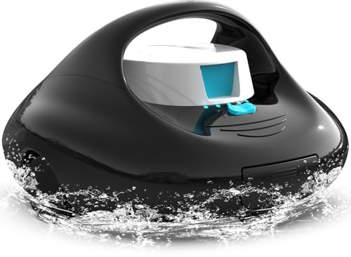 2026 BRINBO Robot Pulitore Per Piscine, Ricarica 2.5H con 130 Minuti Autonomia, Doppio Motore Trazione Potente, Copertura 80 m²（Nero）