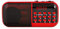 Portable Digital FM Radio, Mini Pocket Radio 87.5-108MHz FM Stations Support TF Card Music Player with Noise Cancelling Sound for The Olds - Red