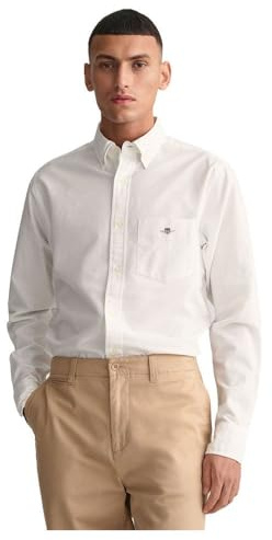 GANT Reg Oxford skjorta för män, Vit, M