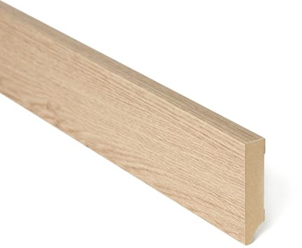 Bildershop-24 Dekowa - Zócalo para paneles de pared (roble natural, 230 x 8 x 1,8 cm)