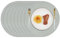 Homcomodar Platzsets Rund Grau 8PCS Tischsets Abwaschbar 34cm Tisch Tischsets Hitzebeständigem Platzdeckchen für Küche Abendessen