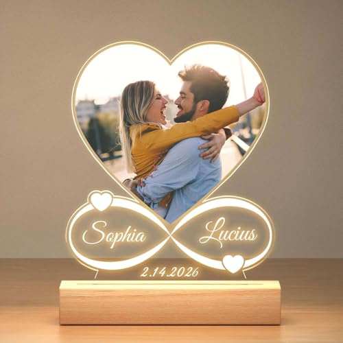 KoxSmar Custom Picture Frames, Personalized Photo Frame, Customized Picture Frames, Personalized Anniversary Photo Gifts for Women Men Her Him Girlfriend Boyfriend Couple Wife Husband