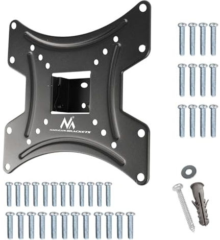 Maclean MC-414 Soporte para TV o Monitor, Soporte de Pared para Pantallas de 23-43, Inclinación Ajustable, máx. VESA 200x200, Carga máx. 30kg, Color Negro
