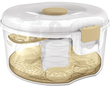 Vital Baby Nurture 2-in-1 Microwave & Cold Water Steriliser, Kills 99.9% of Bacteria in 3 Minutes, Microwave & Cold-Water Steriliser, BPA-Free, EarthSmart Biodegradable, Fast Sterilising