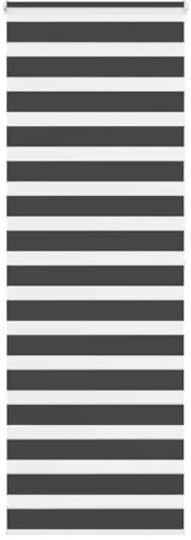 vidaXL Zebrarollo Schwarz 80x200 cm Stoffbreite 75,9 cm Polyester, Zebra-Rollo, Doppelrollo, Zebra-Jalousie für Fenster, Doppelrollo, Zebra-Rollo