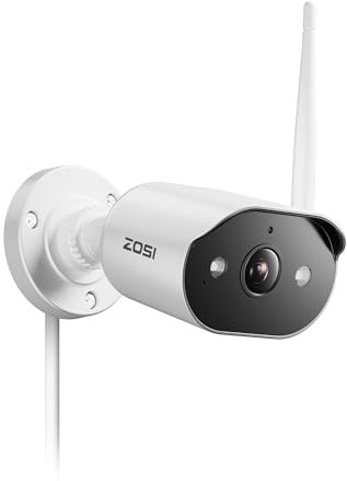 ZOSI 2K Kit Caméra de Surveillance WiFi 6, 4pcs 3MP Plug-in Caméra IP Extérieure, Détection IA Vision Nocturne Couleur Audio Bidirectionnel, 8CH 4K NVR avec Carte 64Go pour Surveillance Domestique