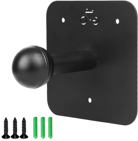 SROCHN Wandhalterung Fahrradträger, Kugelkopf Fahrrad-Heckträger Wandhalterung mit Schrauben und Kunststoff-Spreizdübel (Schwarz)