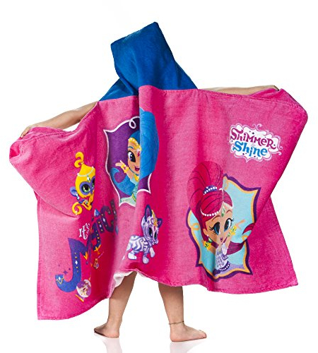 ARENA Shimmer & Shine Children's Cartoon Poncho Bath Towel, One Size