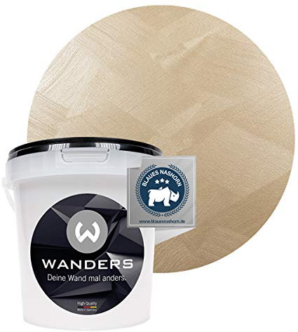 Wanders24 Tafelfarbe (1Liter, Edelmetallic-Gold) Blackboard Paint - Tafellack - abwischbare Wandfarbe - in 20 Farbtönen erhältlich - Made in Germany