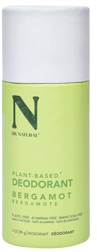 Dr. Natural Deodorant Stick - Baking Soda and Aluminum Free - Natural Deodorant for Sensitive Skin - Lasting Freshness - Bergamot - 64 g