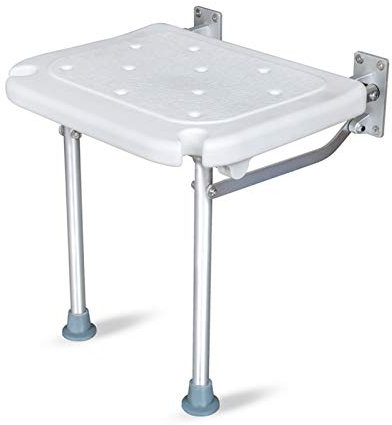 GoodBZ Klappbarer Rutschfester Badestuhl, Duschhocker, einklappbarer, einschraubbarer Badewannensitz, an der Wand befestigter Badezimmerstuhl und Hocker Aid Hocker Qf Shop (Color : White)