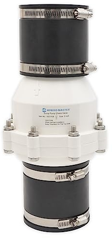 Hydro Master Plastic Sump Pump Check Valve With No Hub Connection 3 Inch.