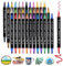TENXSNUG Rotuladores de Pinturas Acrílicas, 36 Colores Con Doble Punta Para Pintar Piedras, Lettering Impermeable Para Pinturas Rupestres, Cerámica, Vidrio, Metal, Madera