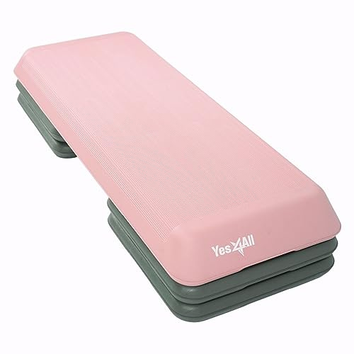 Yes4All Aerobic Stepper Platform Health Club - Pink Grey